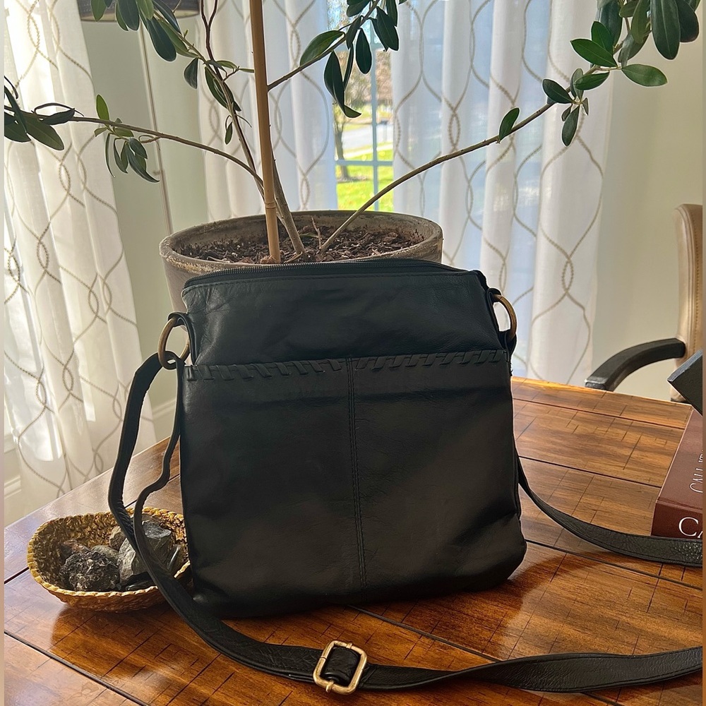 Black Leather Crossbody Bag